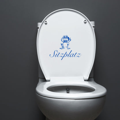 Plotterdatei Lustiger Frosch WC-Aufkleber SVG | DXF | PNG – Bad Deko