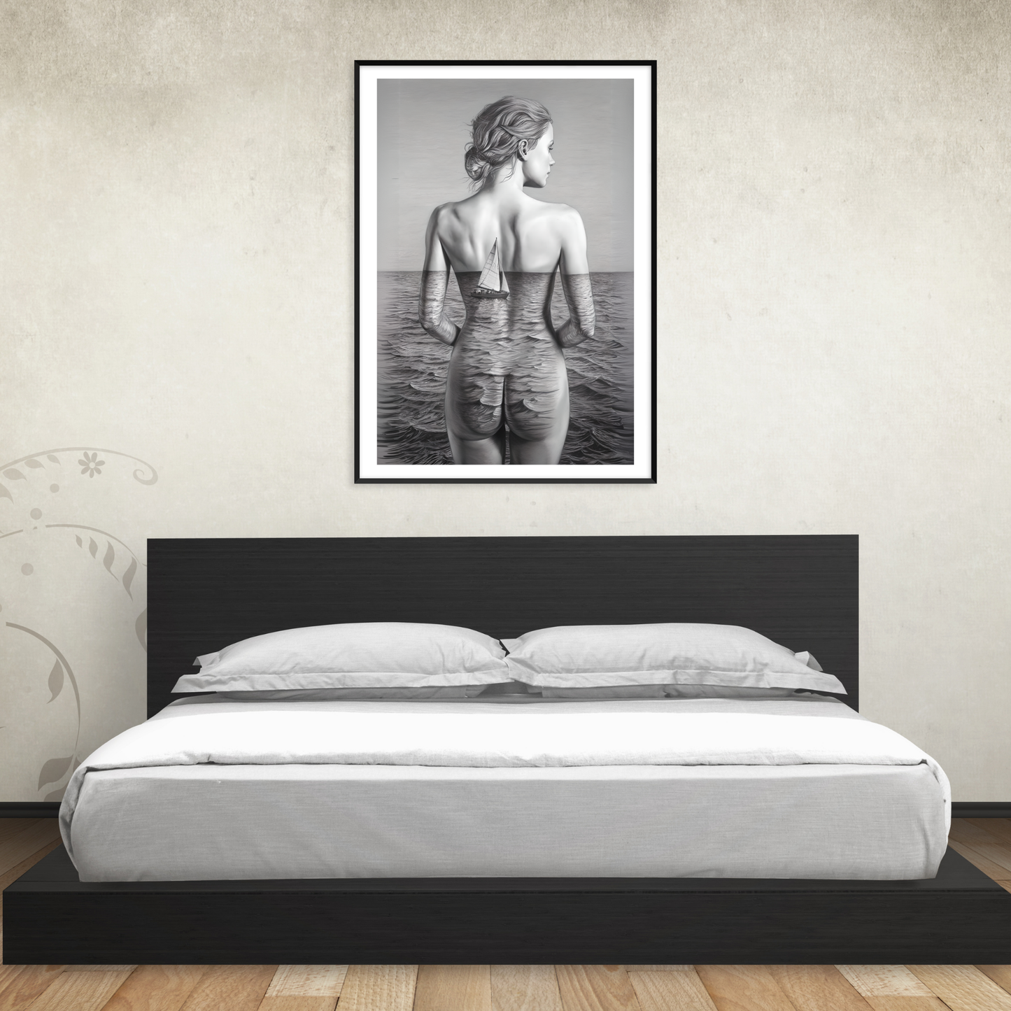 Maritimes Poster – Meer im Rücken