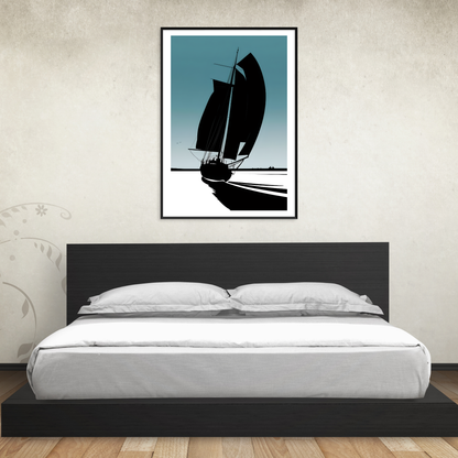 Maritimes Poster – Auf Kurs