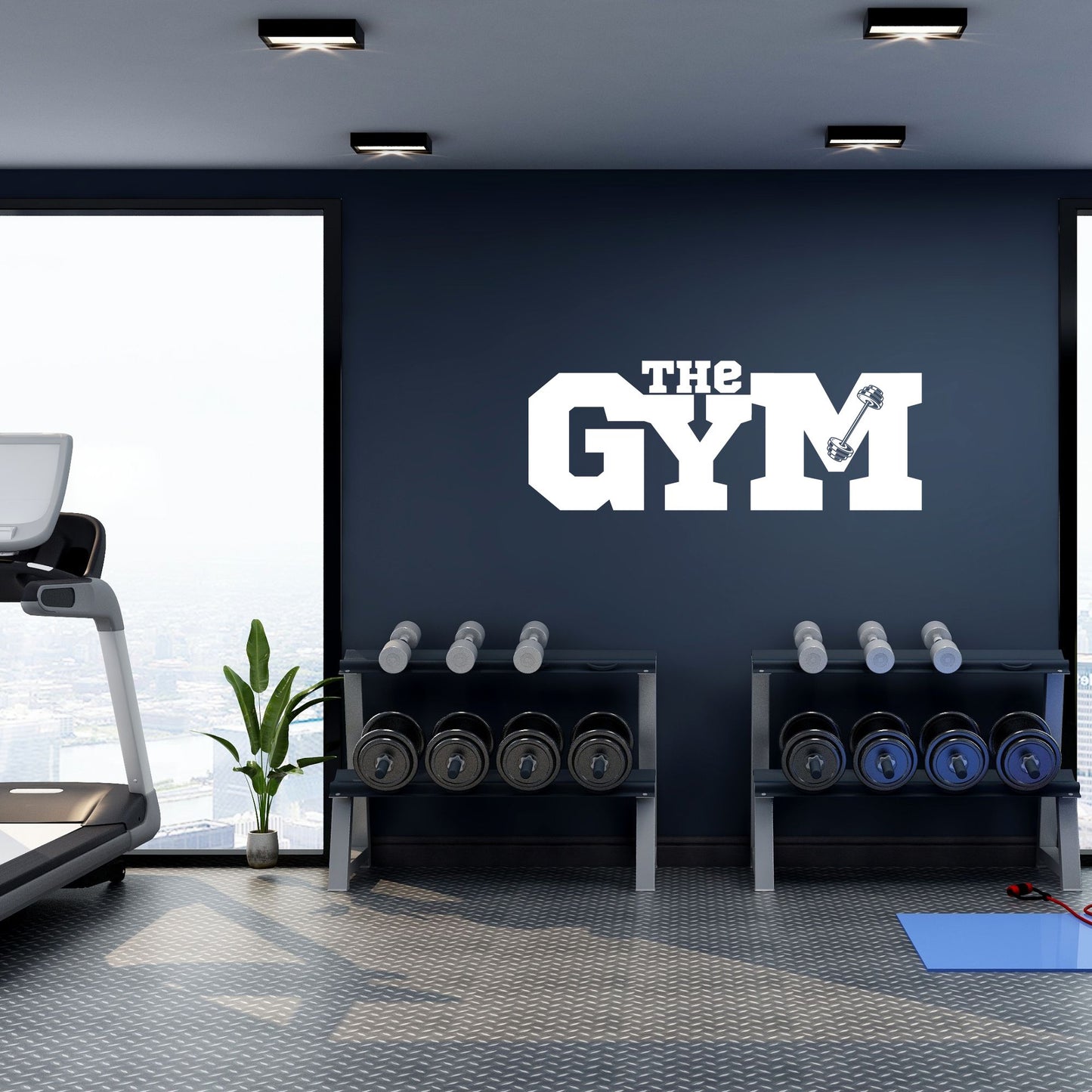 Plotterdatei "The Gym" Logo – SVG DXF PNG für Fitness Design