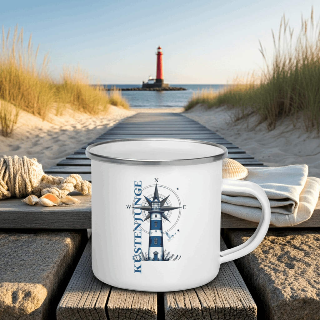Emailletasse "Küstenjunge"