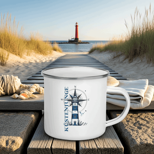 Emailletasse "Küstenjunge"