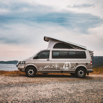 Plotterdatei Wohnmobil | Wohnwagen Set Meer & Welle SVG | DXF  – Camping Deko