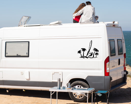 Autocollant en vinyle Planche à voile
