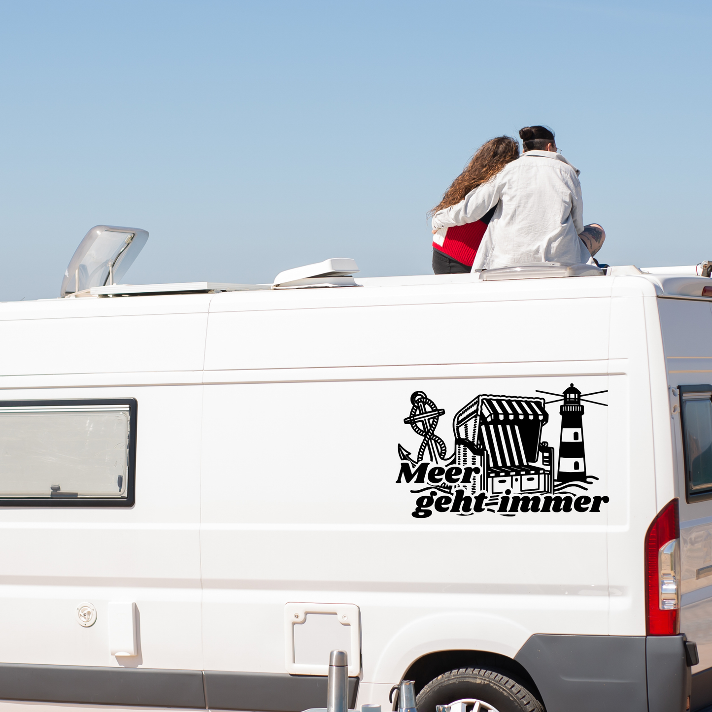 Plotterdatei "Meer geht immer" | Spruch SVG DXF | Maritimer Camper-Slogan | Kommerzielle Nutzung