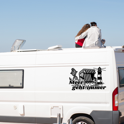 Plotterdatei "Meer geht immer" | Spruch SVG DXF | Maritimer Camper-Slogan | Kommerzielle Nutzung