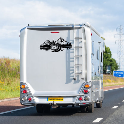 Plotterdatei Kompass Berge Straße Offroad SVG | DXF | PNG – Camper Vanlife Design