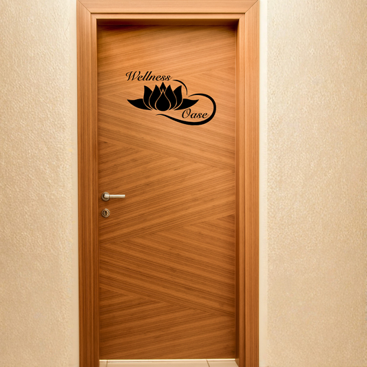 Plotterdatei Wellness Oase | SVG, DXF, PNG für Bad-Deko, Türschild & Ruhezone