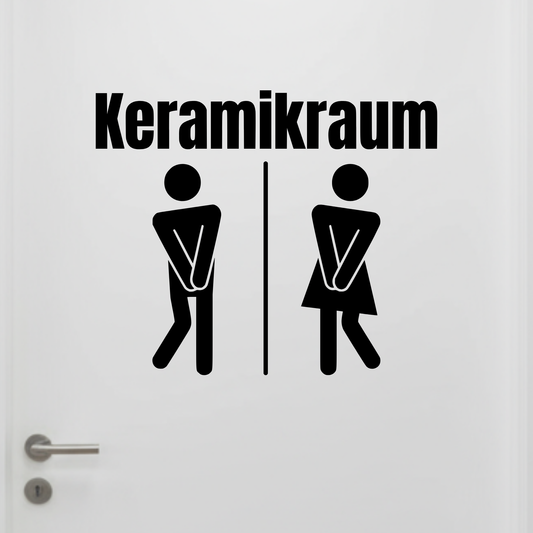 Plotterdatei WC Türschild "Keramikraum" SVG | DXF | PNG – Toiletten Humor