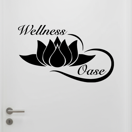 Plotterdatei Wellness Oase | SVG, DXF, PNG für Bad-Deko, Türschild & Ruhezone