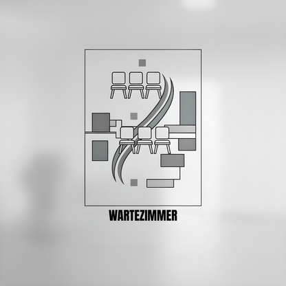 Plotterdatei: "Wartezimmer" – Modernes Design für Ihre professionelle Türbeschriftung