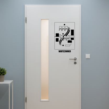 Plotterdatei: "Wartezimmer" – Modernes Design für Ihre professionelle Türbeschriftung