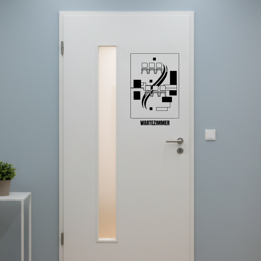 Plotterdatei: "Wartezimmer" – Modernes Design für Ihre professionelle Türbeschriftung