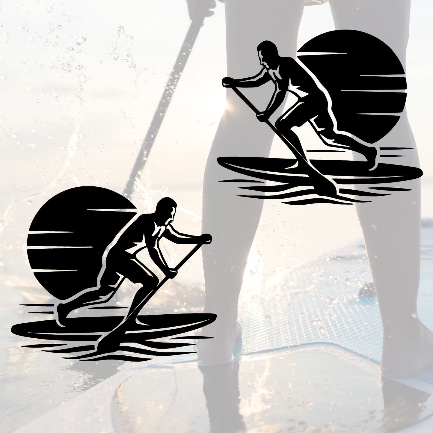 Vinyl Sticker Stand-Up-Paddle Mann für Auto oder Board