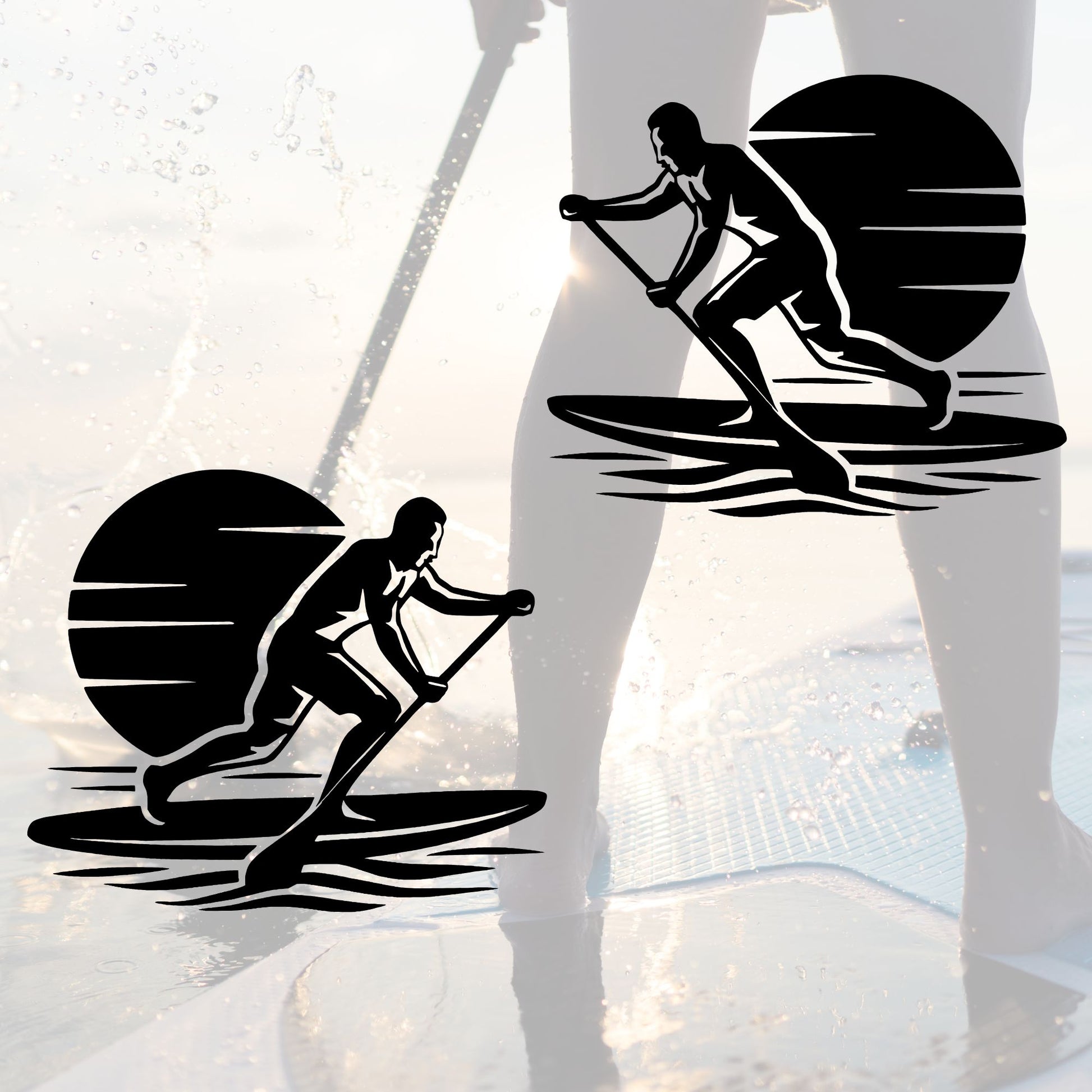 Vinyl Sticker Stand-Up-Paddle Mann für Auto oder Board