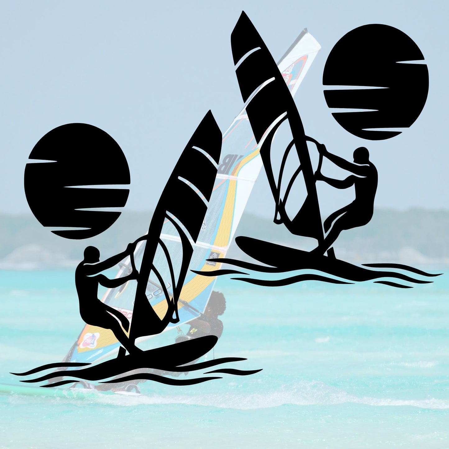 Vinyl Aufkleber Windsurfer