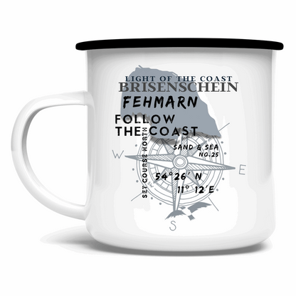 Emaille Tasse Fehmarn