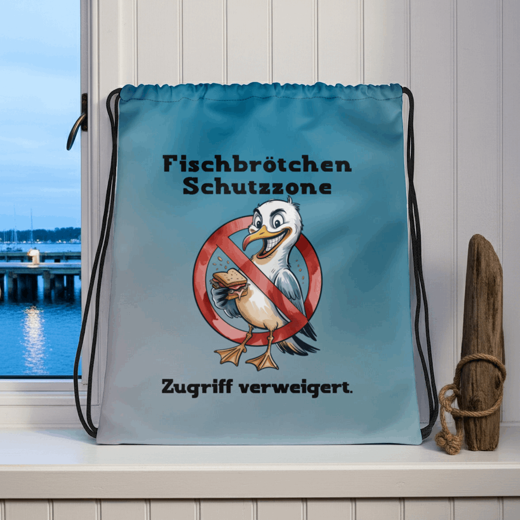 Turnbeutel "Fischbrötchen-Schutzzone"