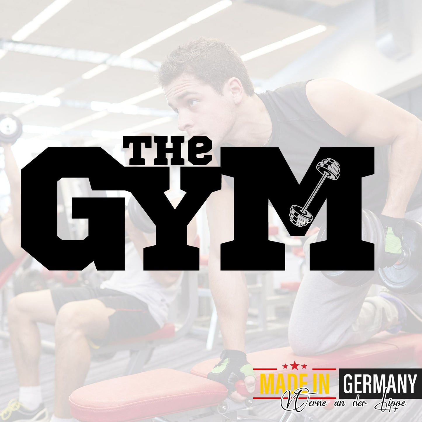Plotterdatei "The Gym" Logo – SVG DXF PNG für Fitness Design