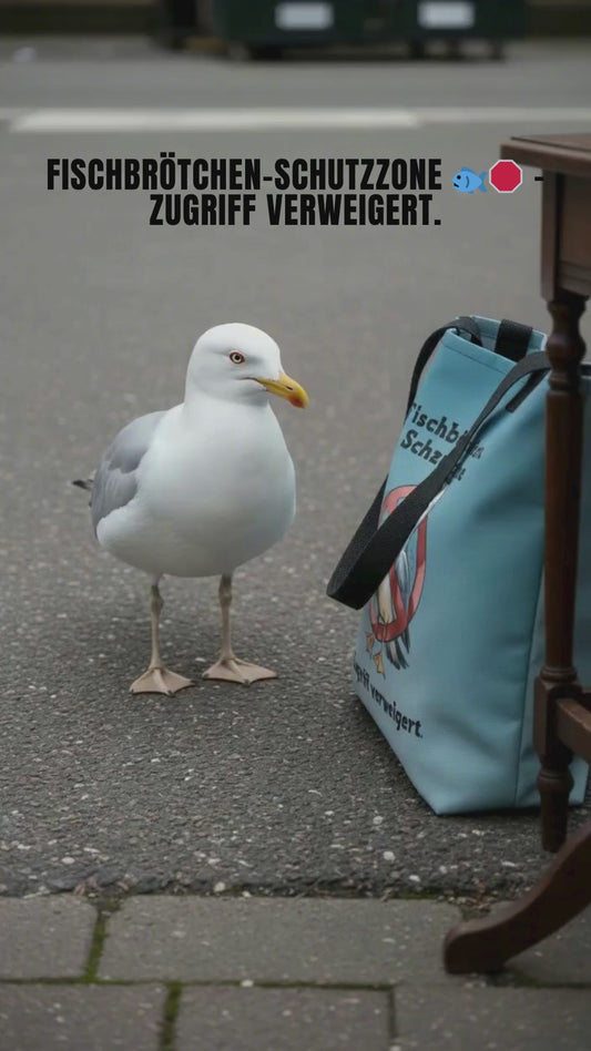 Sublimations-Design „Fischbrötchen Schutzzone“ | Lustiges Küstenhumor PNG für Tassen, Stoffbeutel & Küchendeko