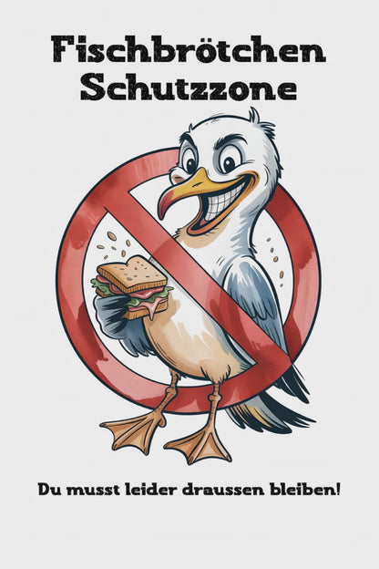Poster Fischbrötchen Schutzzone